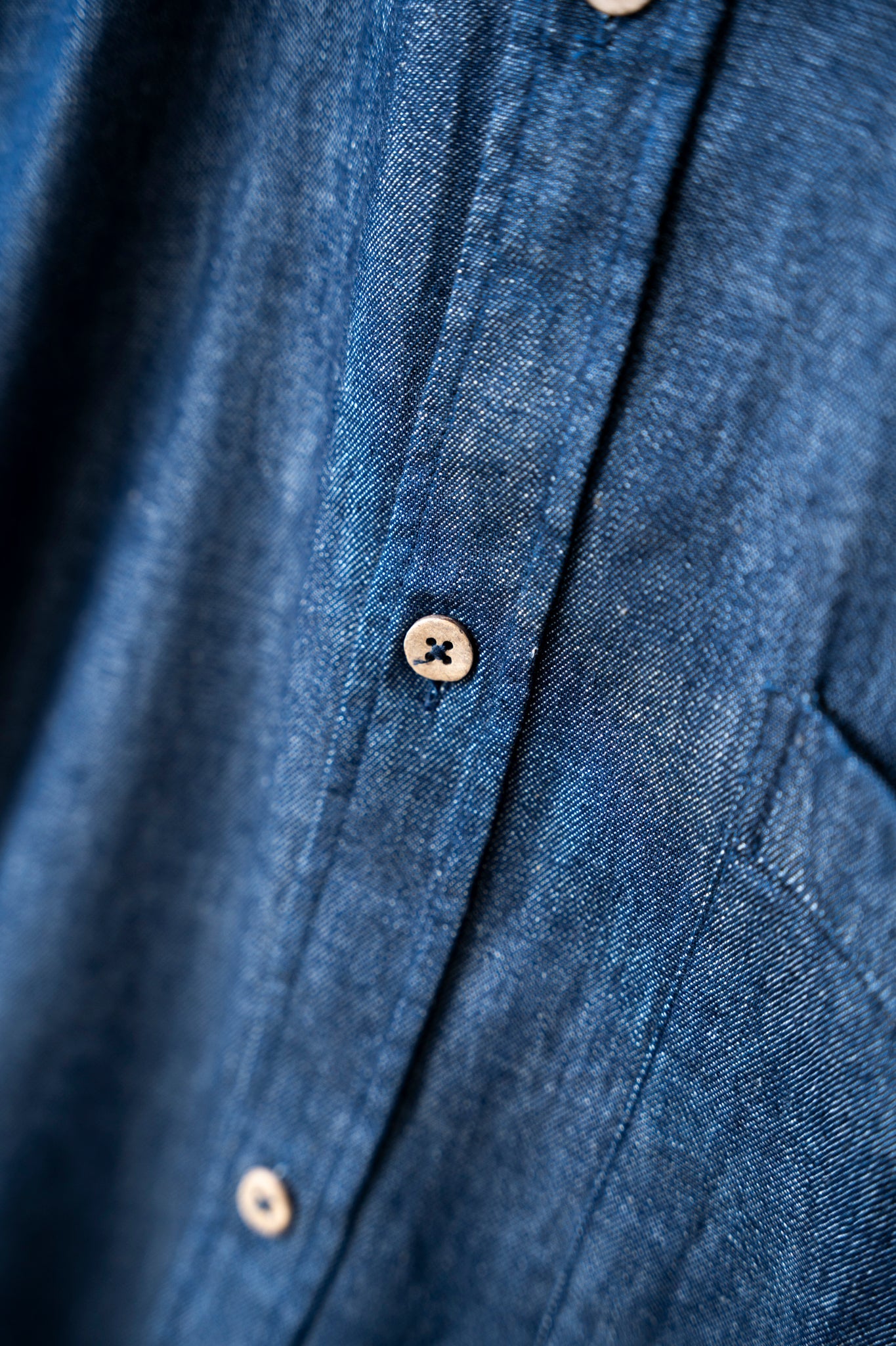 LAKOR Organic Denim Shirt Shirt Dark Blue