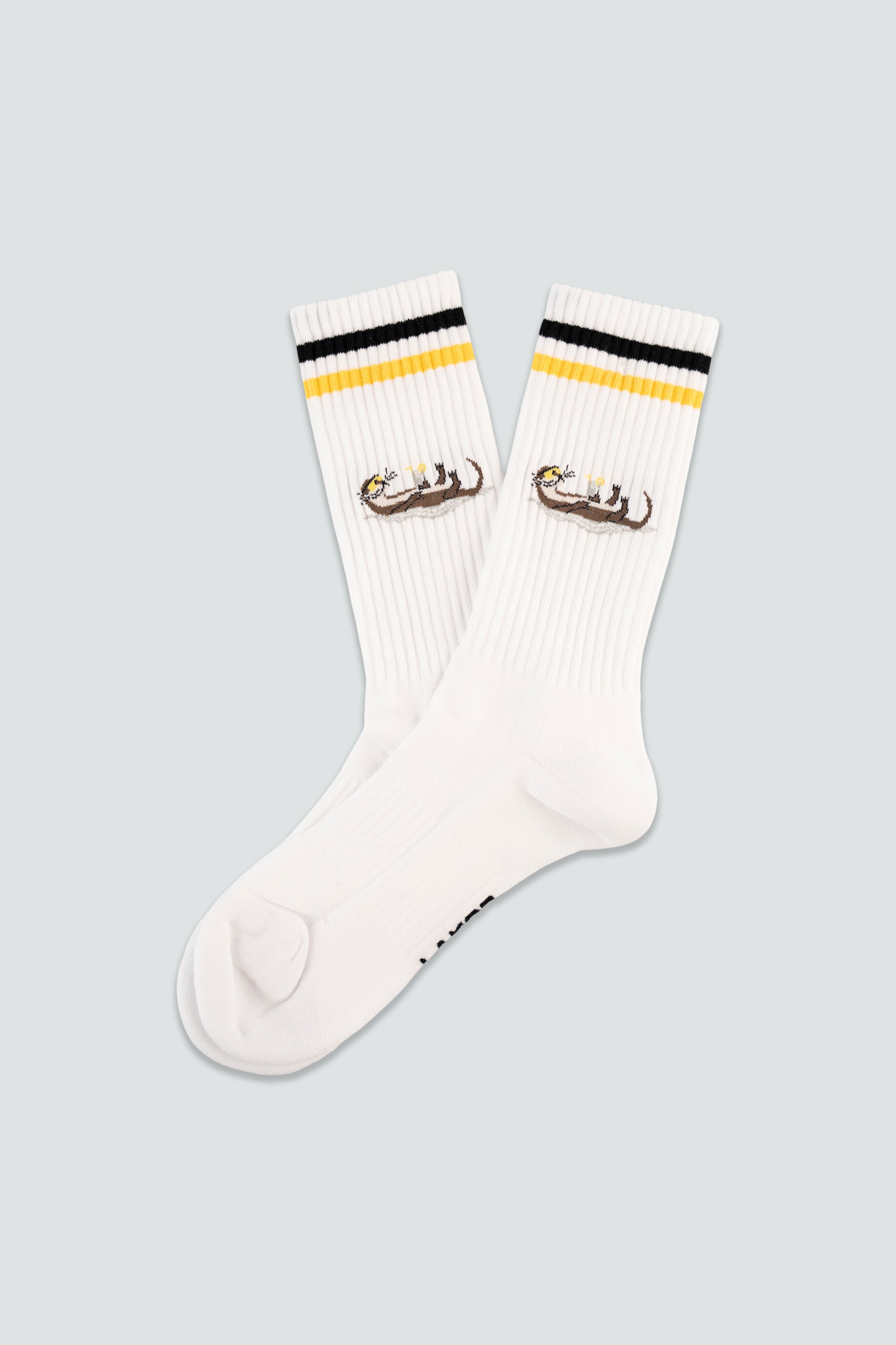 LAKOR Otter Vacation Tennis Socks Tennis Socks White