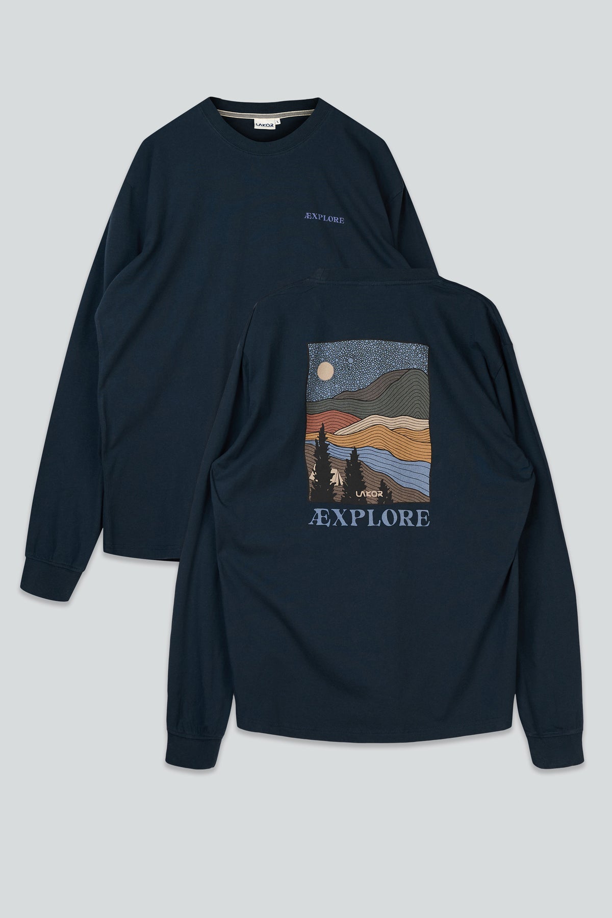 LAKOR Out There Boxfit LS T-shirt T-Shirt Blueberry