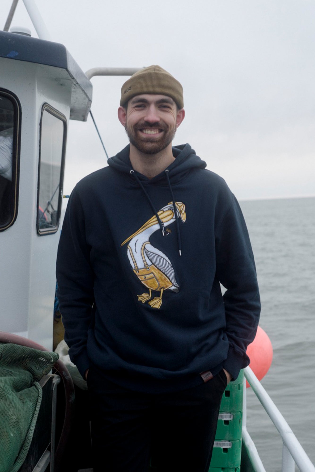 LAKOR Pier Pelican Hoodie Sweatshirt Blueberry