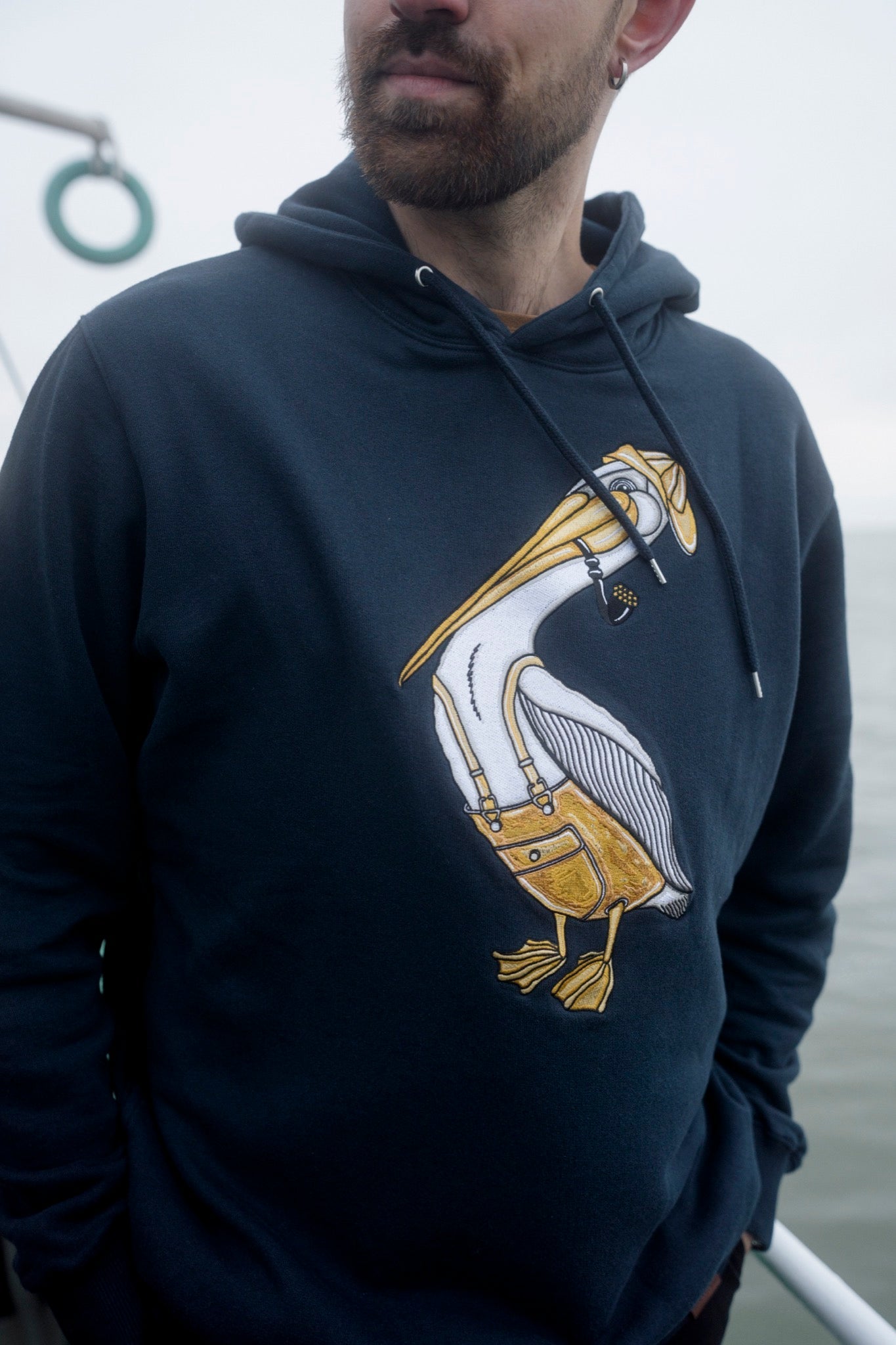 LAKOR Pier Pelican Hoodie Sweatshirt Blueberry