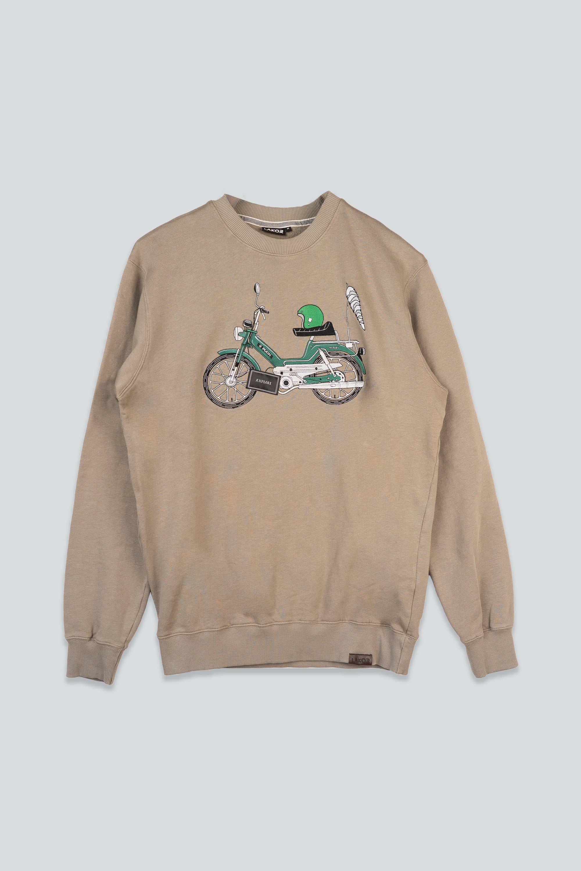Patched Maxi Crewneck (Fallen Rock)
