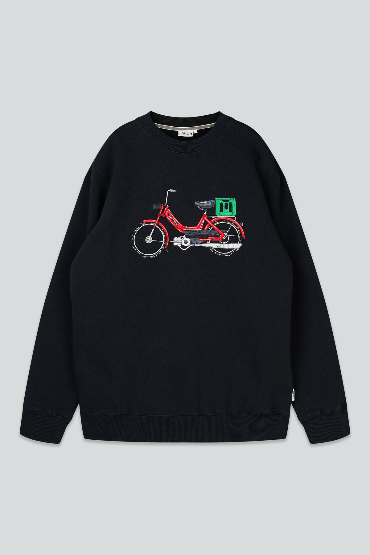 LAKOR Red Maxi Crewneck Sweatshirt Moonless Night