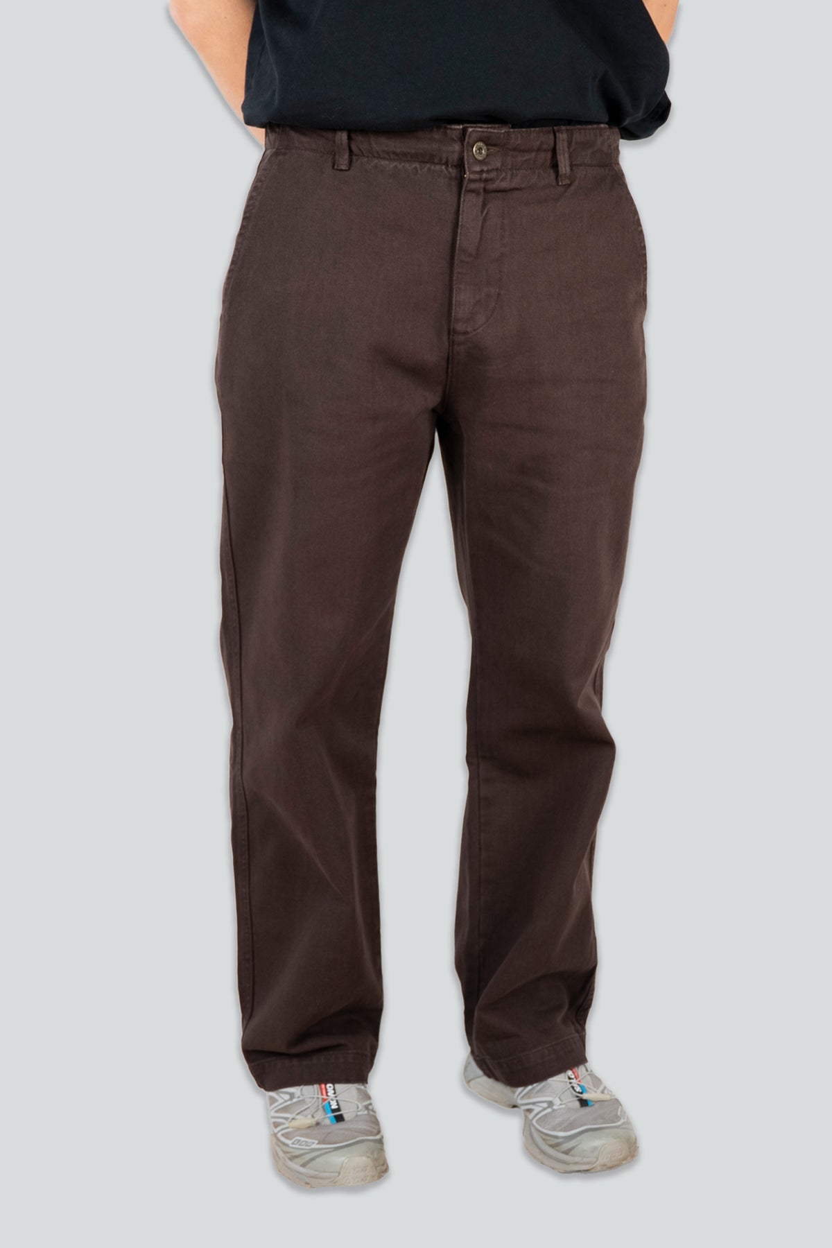 Relaxed Twill Pants - Coffee Bean