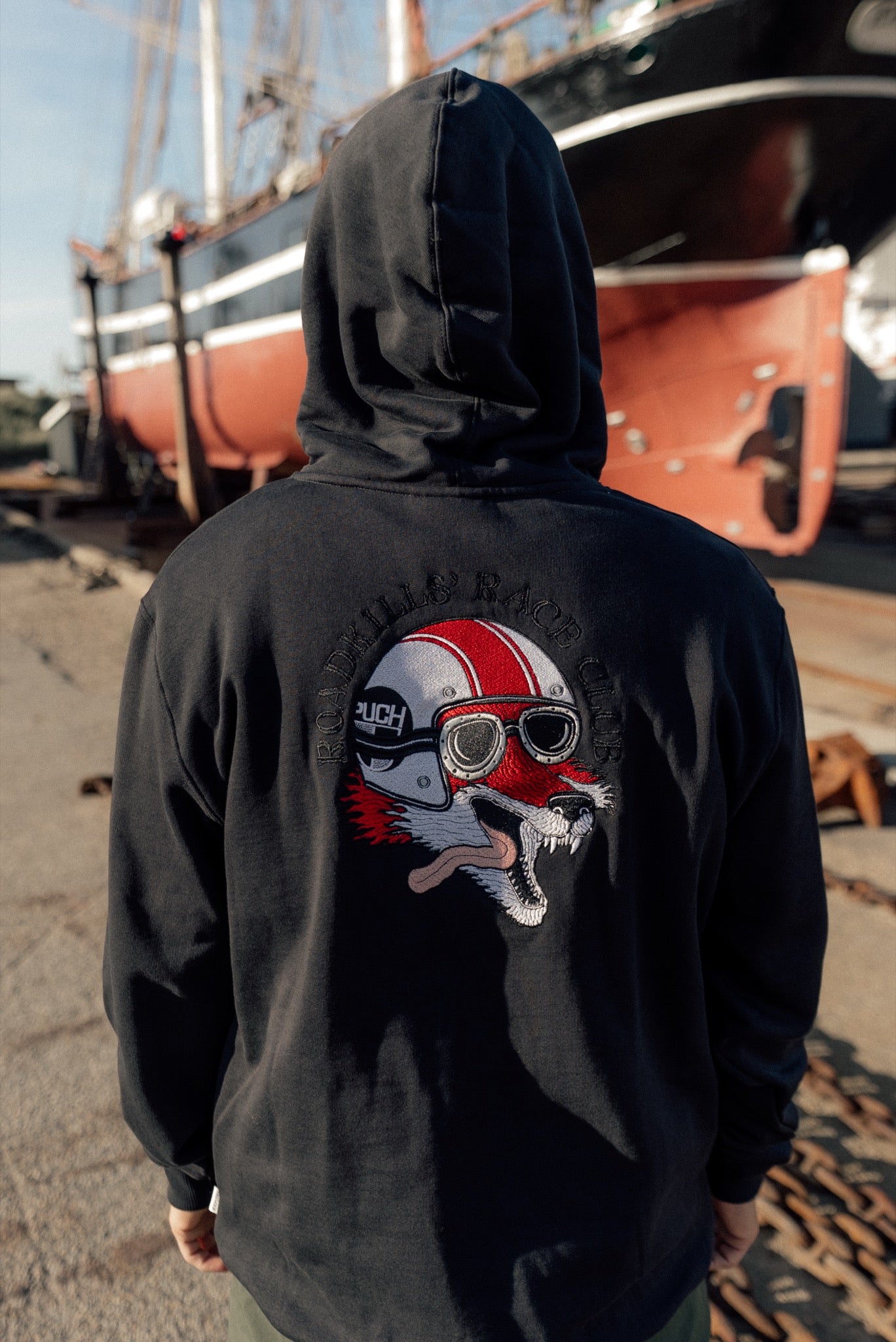 LAKOR Roadkills' Race Club Hoodie Sweatshirt Moonless Night