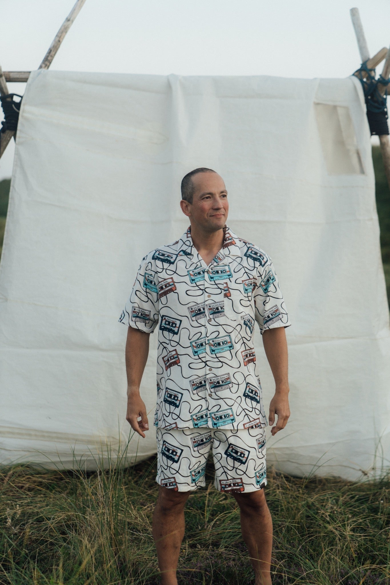 LAKOR Roadtrip Mixtape Short Sleeve Shirt Short Sleeve Shirt Star White