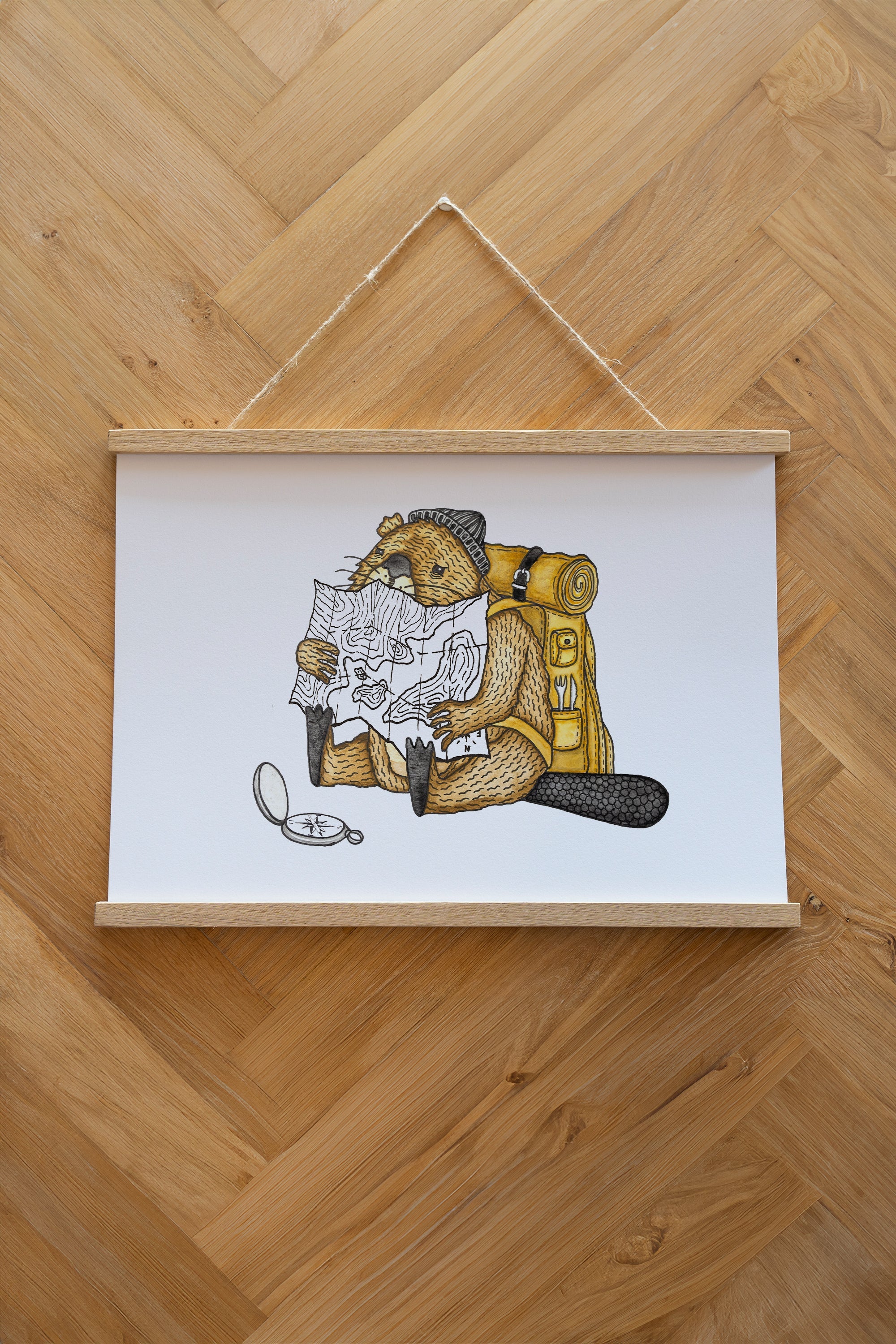 LAKOR Rodents Roadmap Plakat Poster White