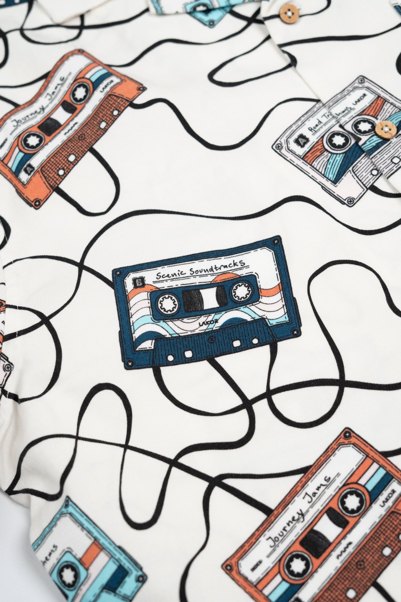 Roadtrip Mixtape Short Sleeve Shirt (Starwhite)