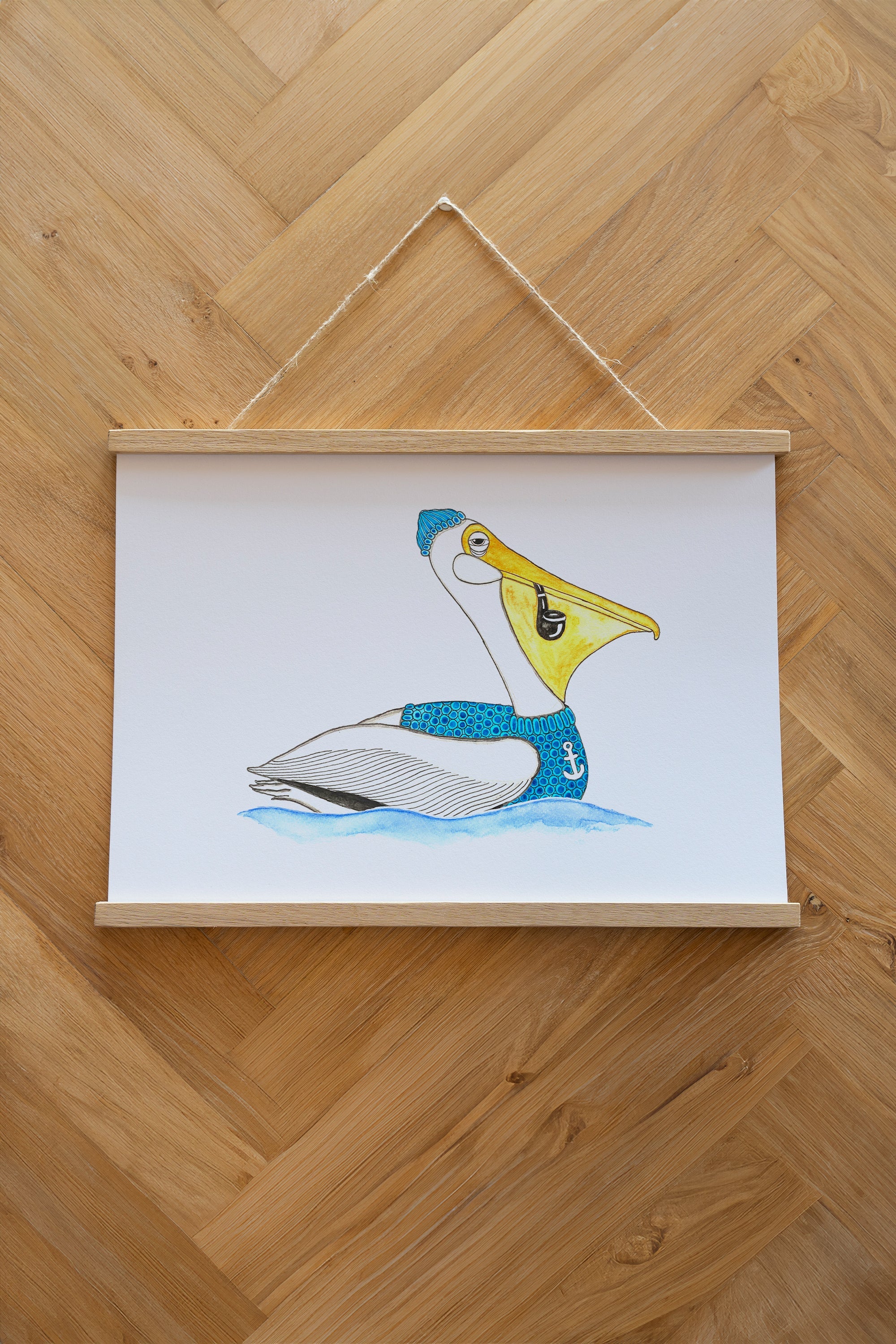 LAKOR Sailing Pelican Plakat Poster White