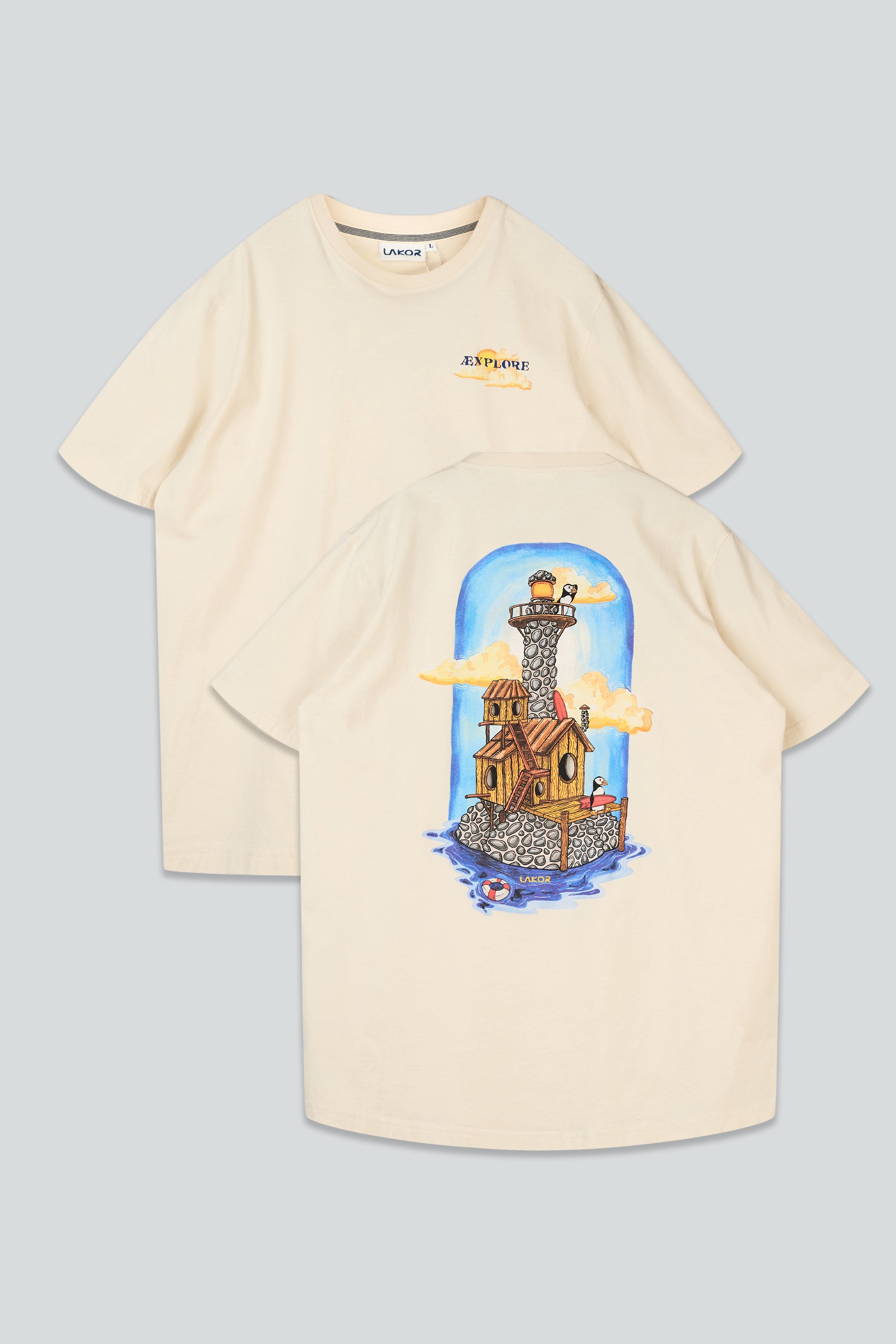 LAKOR Sea Parrot Summerhouse T-shirt T-Shirt Rainy Day