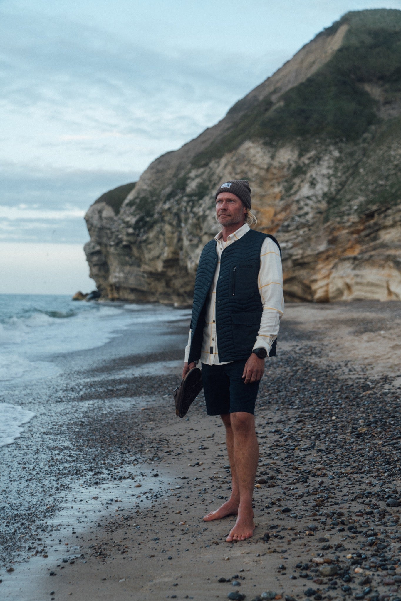 LAKOR Seaway Quilted Vest Jacket Blueberry