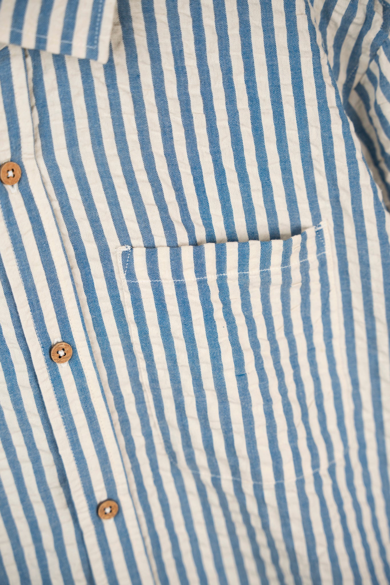 LAKOR Seer Sucker Short Sleeve Shirt Short Sleeve Shirt Bering Sea