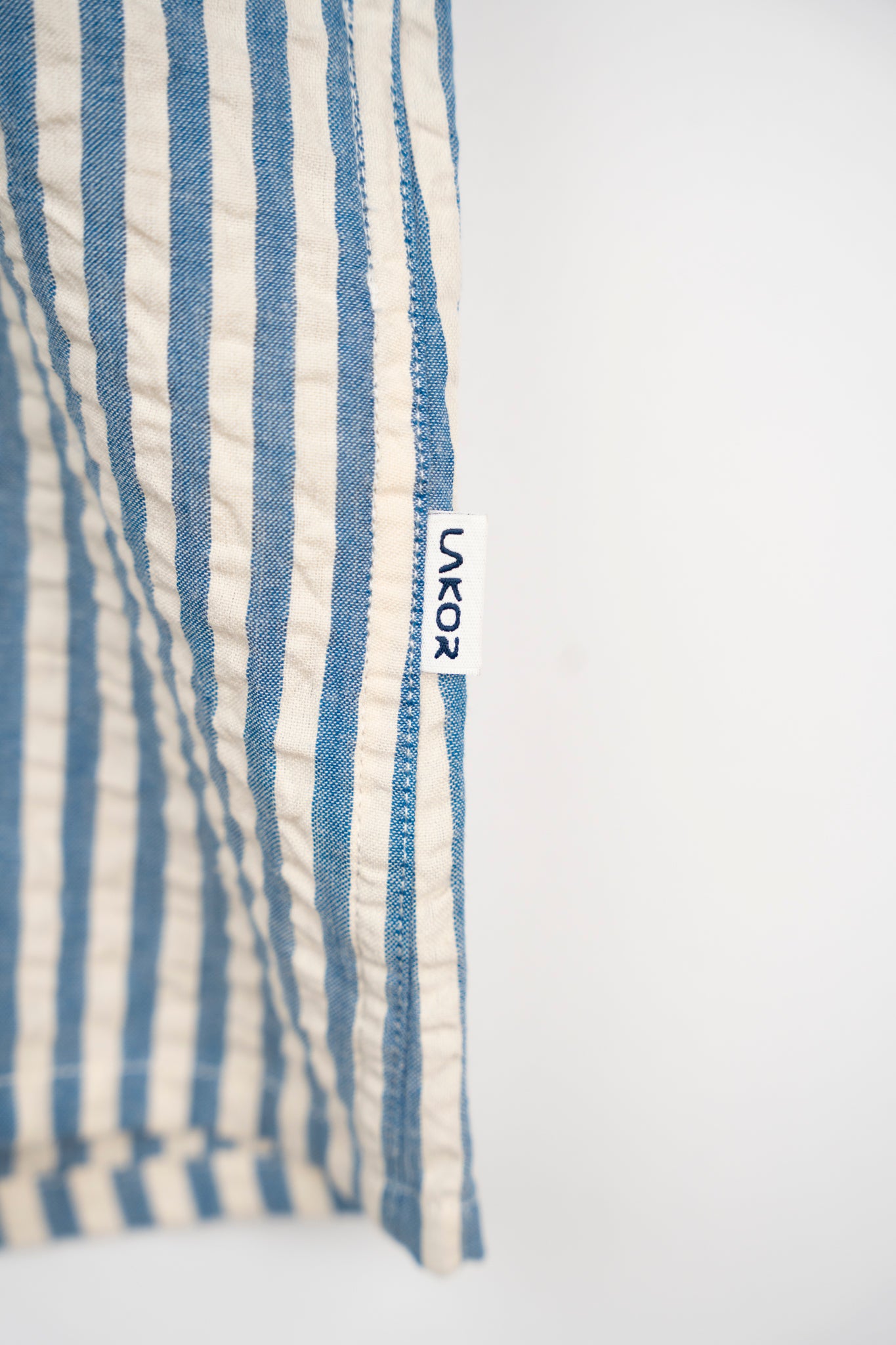 LAKOR Seer Sucker Short Sleeve Shirt Short Sleeve Shirt Bering Sea