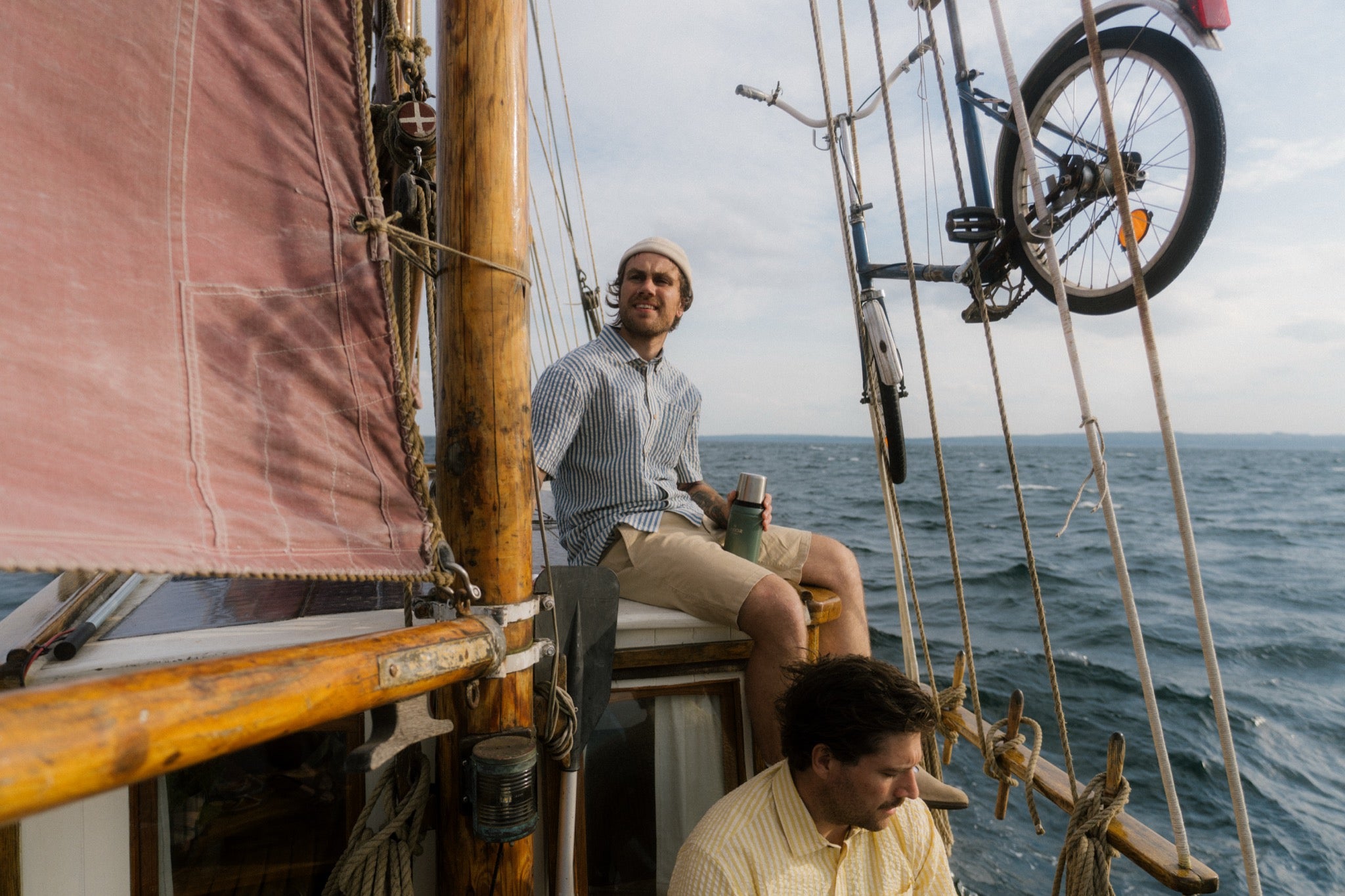 LAKOR Seer Sucker Short Sleeve Shirt Short Sleeve Shirt Bering Sea