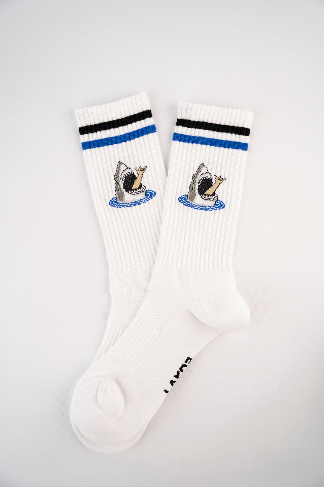 LAKOR Shark Shaka Tennis Socks Tennis Socks White