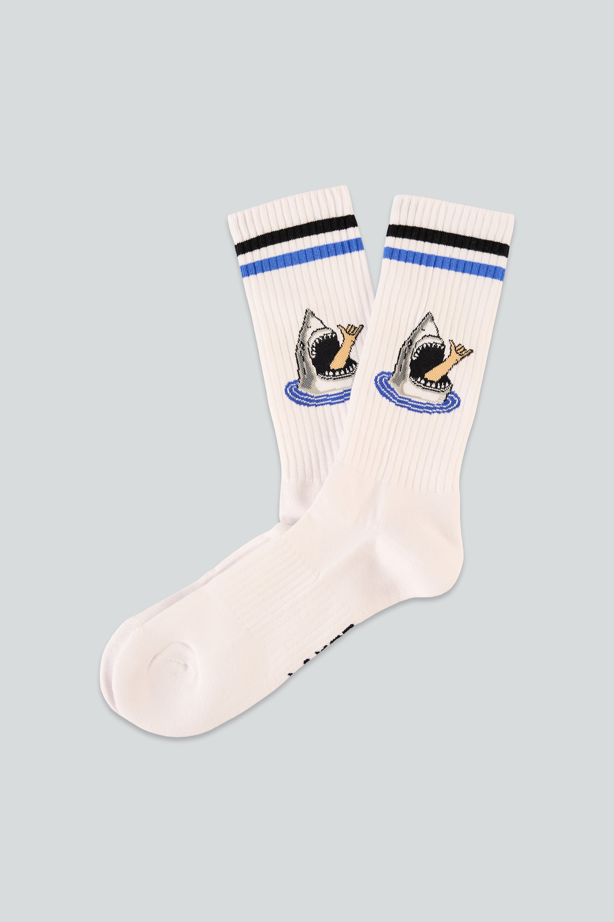LAKOR Shark Shaka Tennis Socks Tennis Socks White