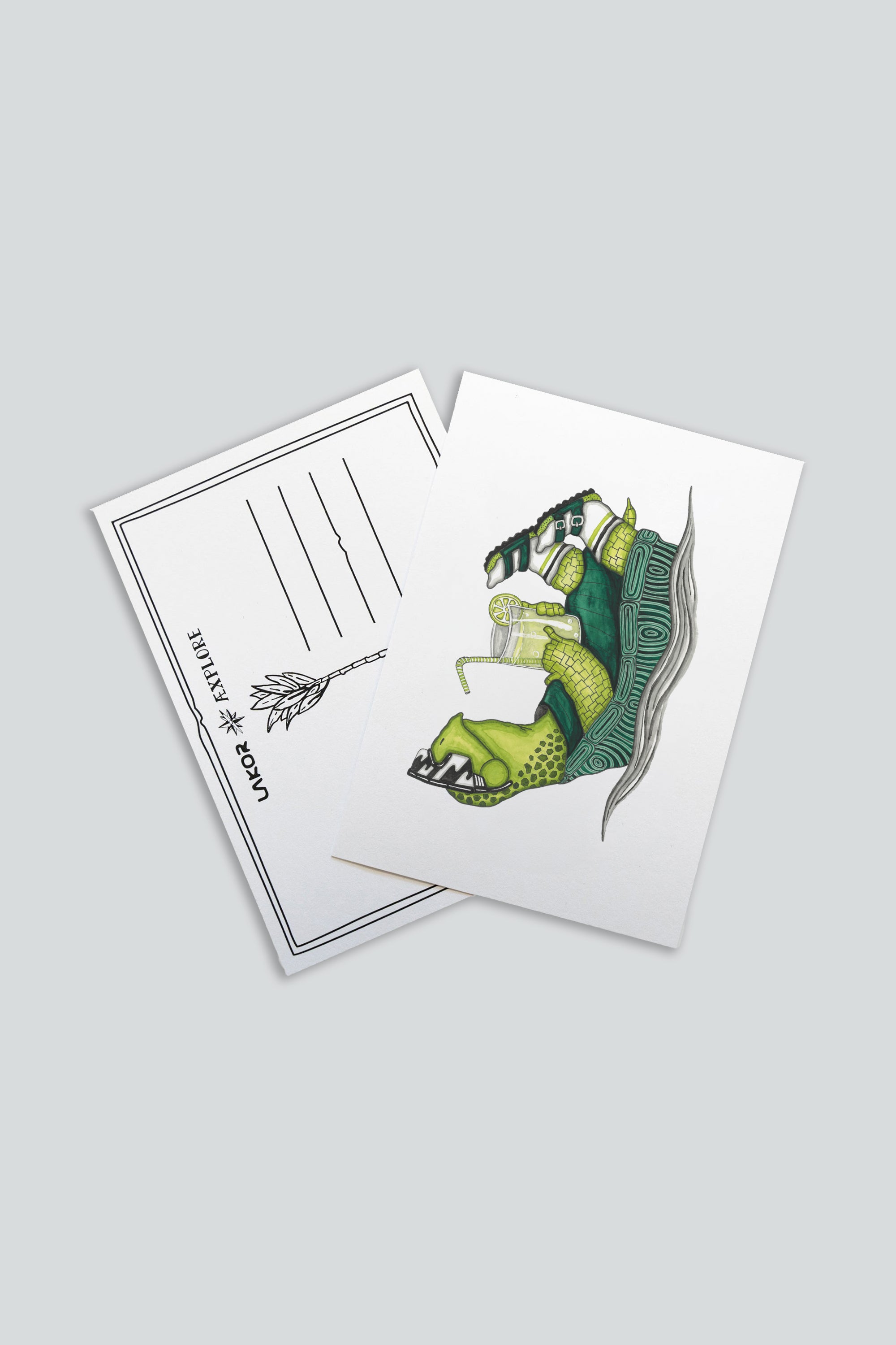 LAKOR Slow Flow Postcard Postcard White
