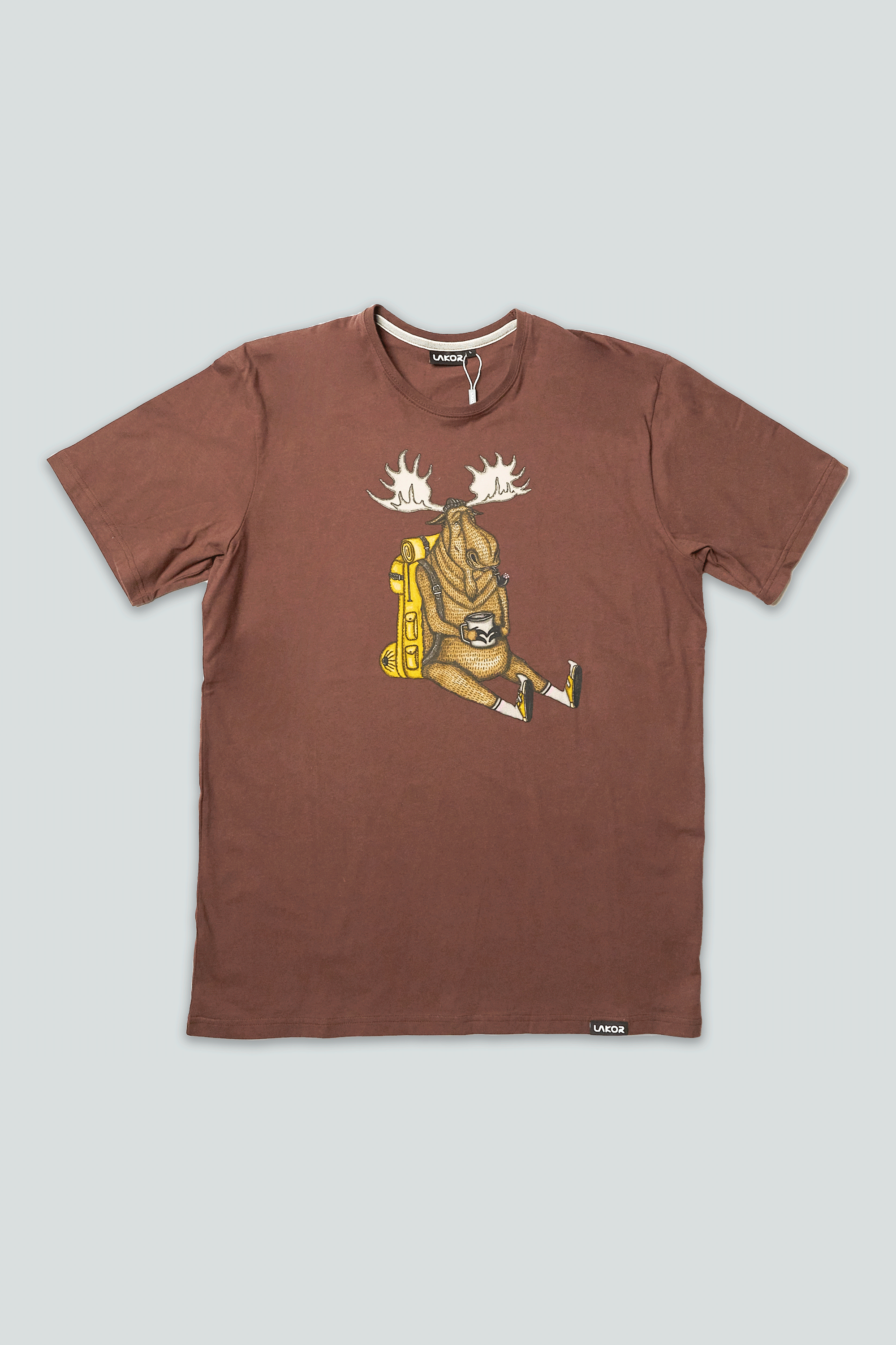 LAKOR Snooze Moose T-shirt T-Shirt Chicory Coffee