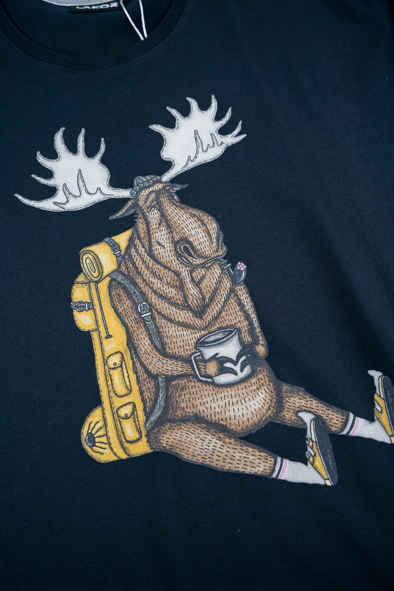 Snooze Moose T-shirt - Moonless Night