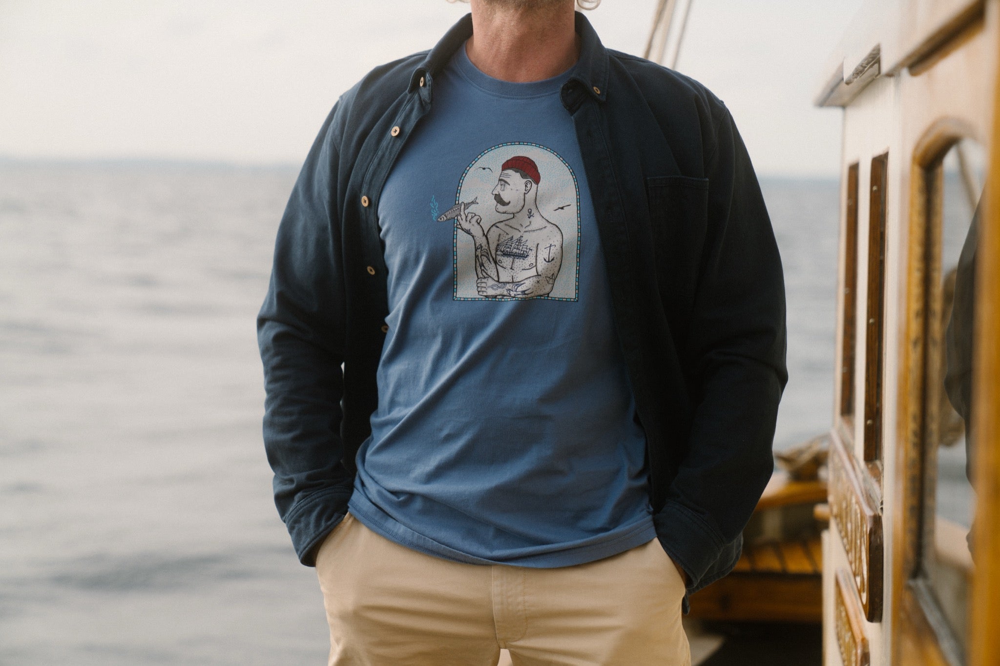 LAKOR Spork Overshirt Overshirt Blueberry