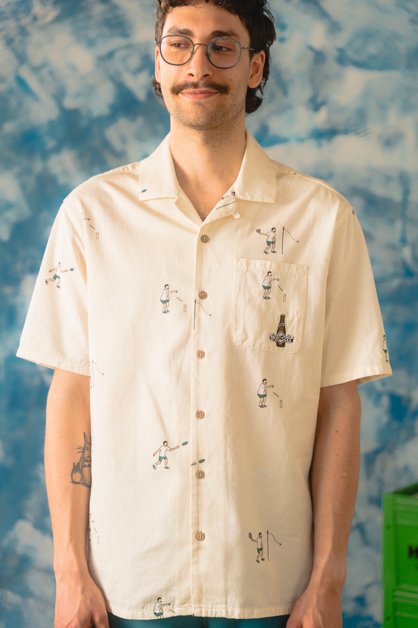 LAKOR Sport-Cola Campingsport Short Sleeve Shirt Short Sleeve Shirt Star White