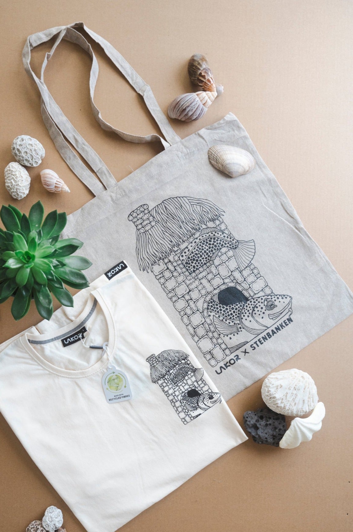 LAKOR Stenbanken Tote Bag Tote Bag Off White