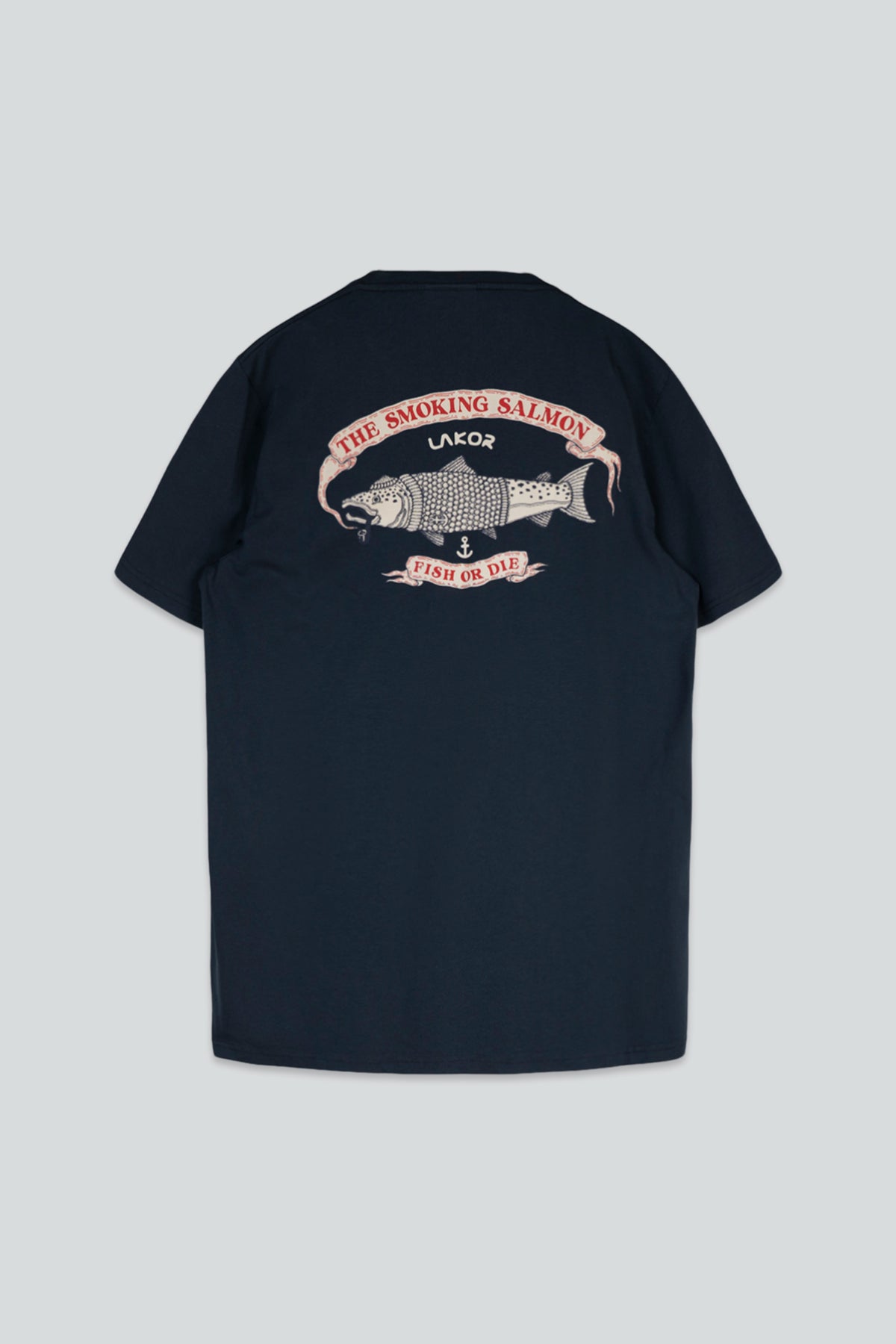 LAKOR The Smoking Salmon Back T-shirt T-Shirt Blueberry