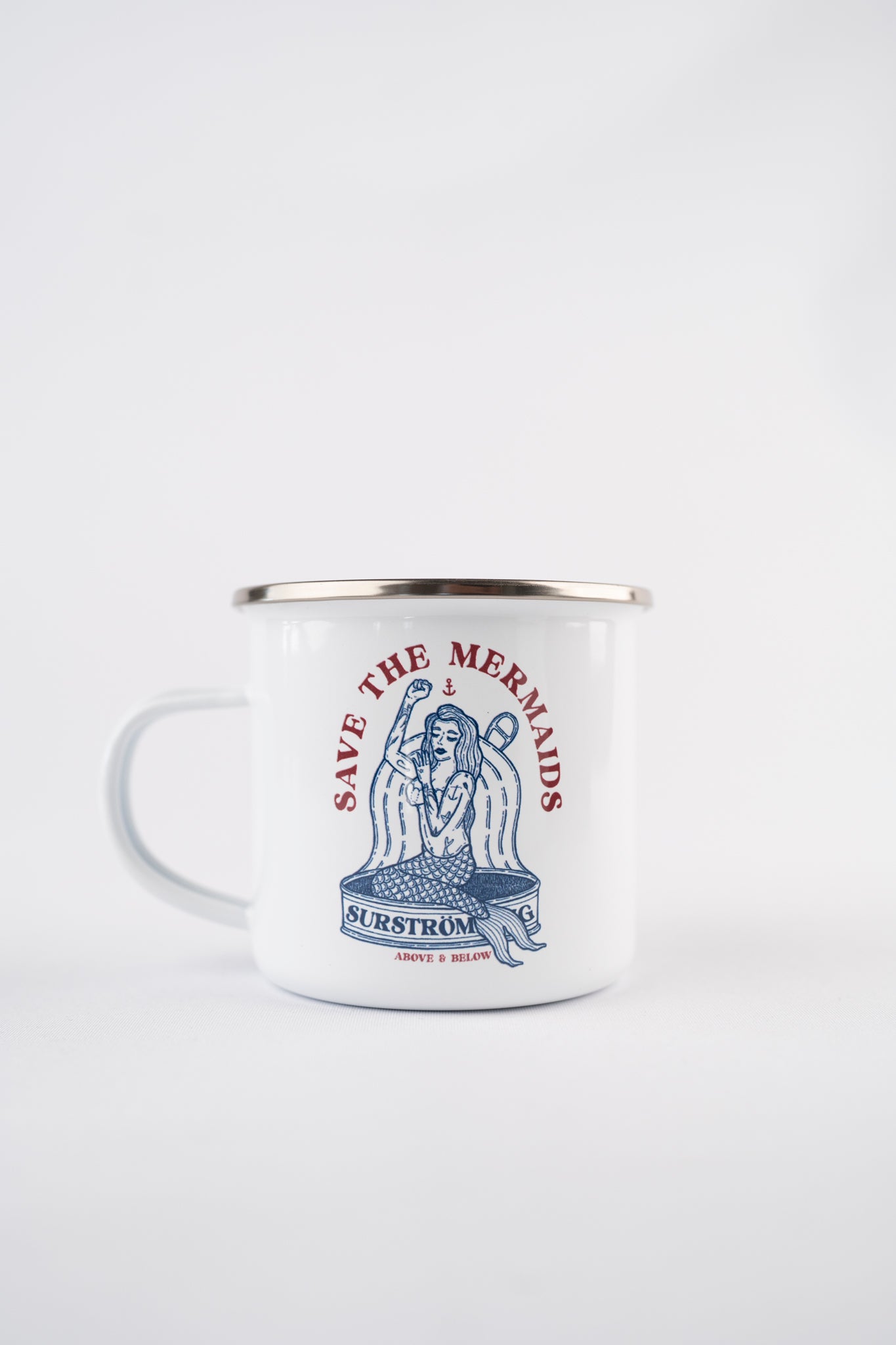 LAKOR Tinned Mermaid Enamel Mug Mug White