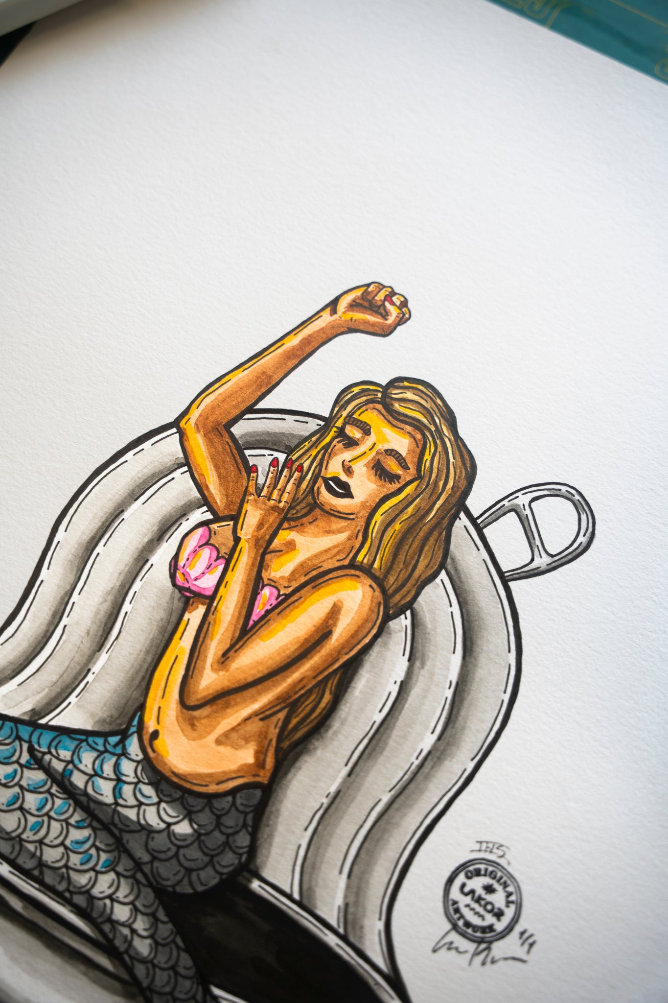 LAKOR Tinned Mermaid Original Original Artwork White