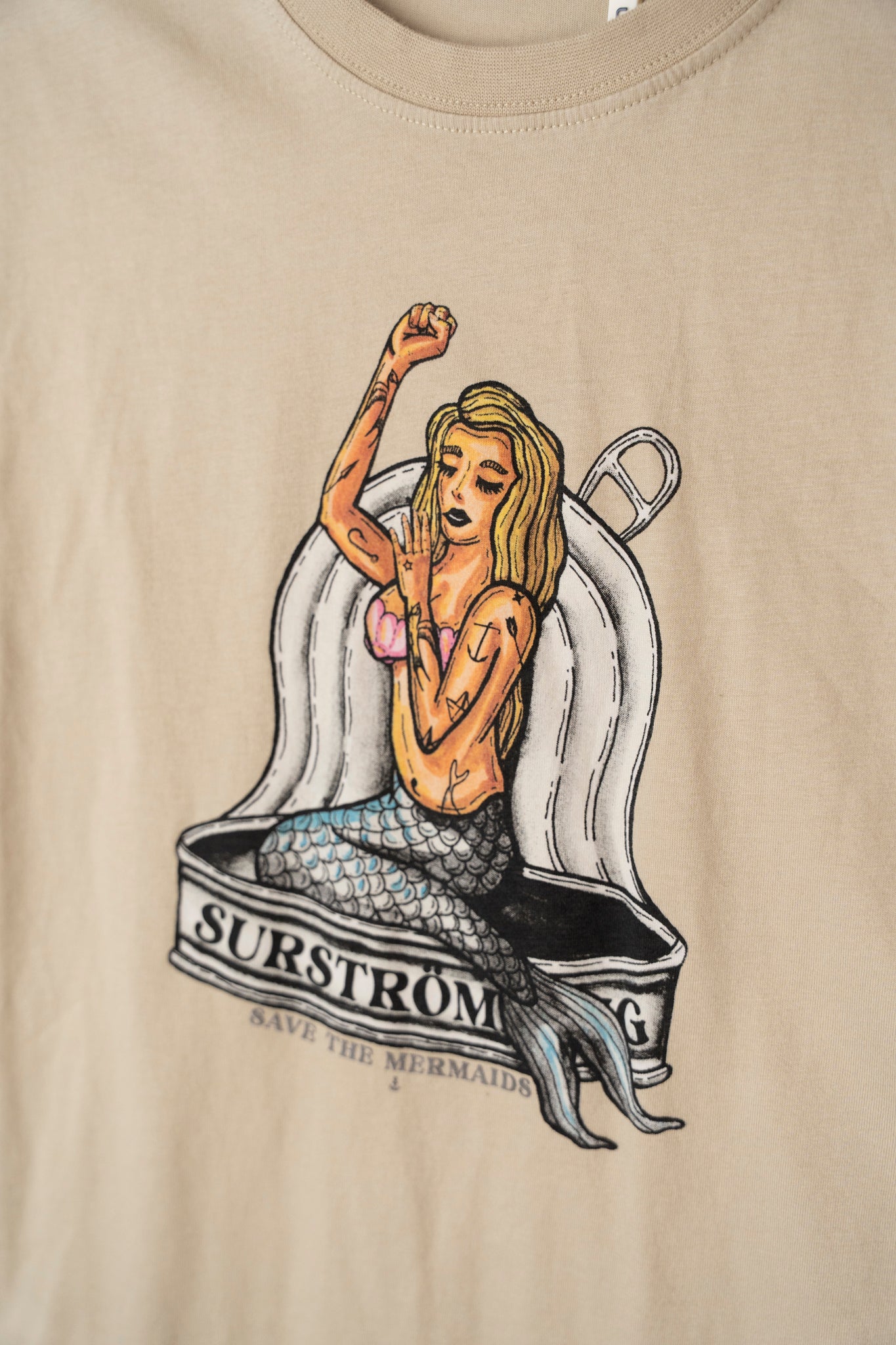 Tinned Mermaid T-shirt - White Pepper