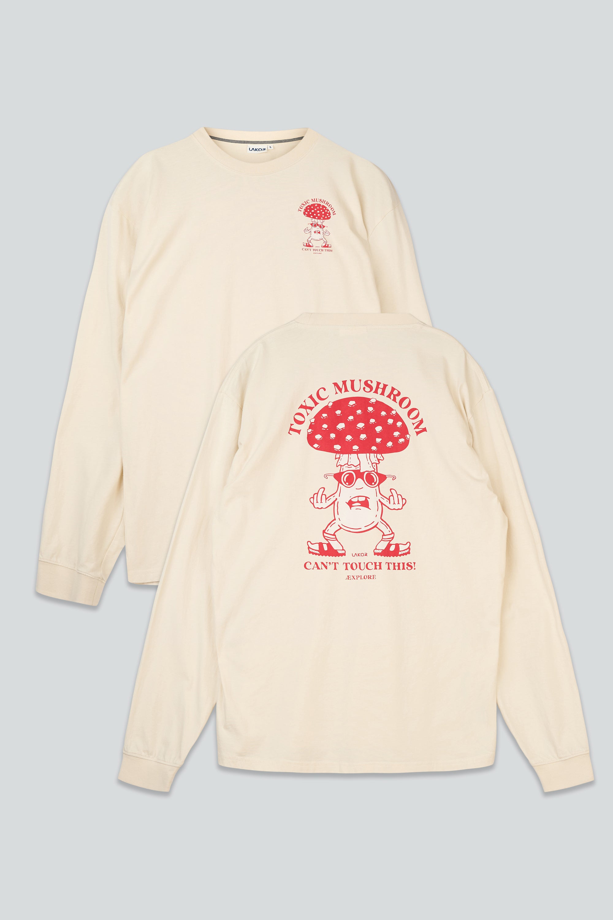 LAKOR Toxic Mushroom Boxfit LS T-shirt T-Shirt Rainy Day