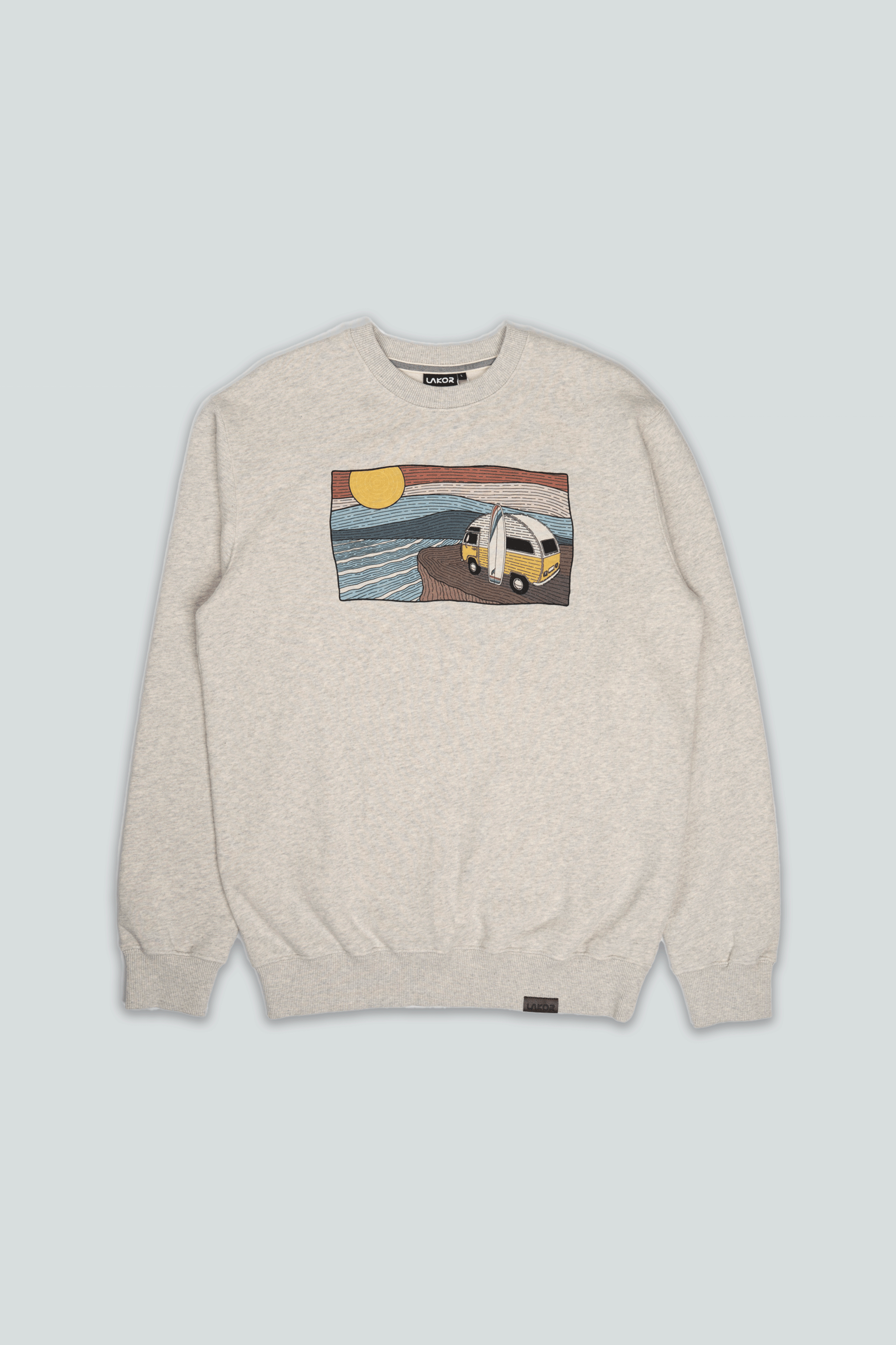 LAKOR Trippin' Crewneck Sweatshirt Oatmeal Melange