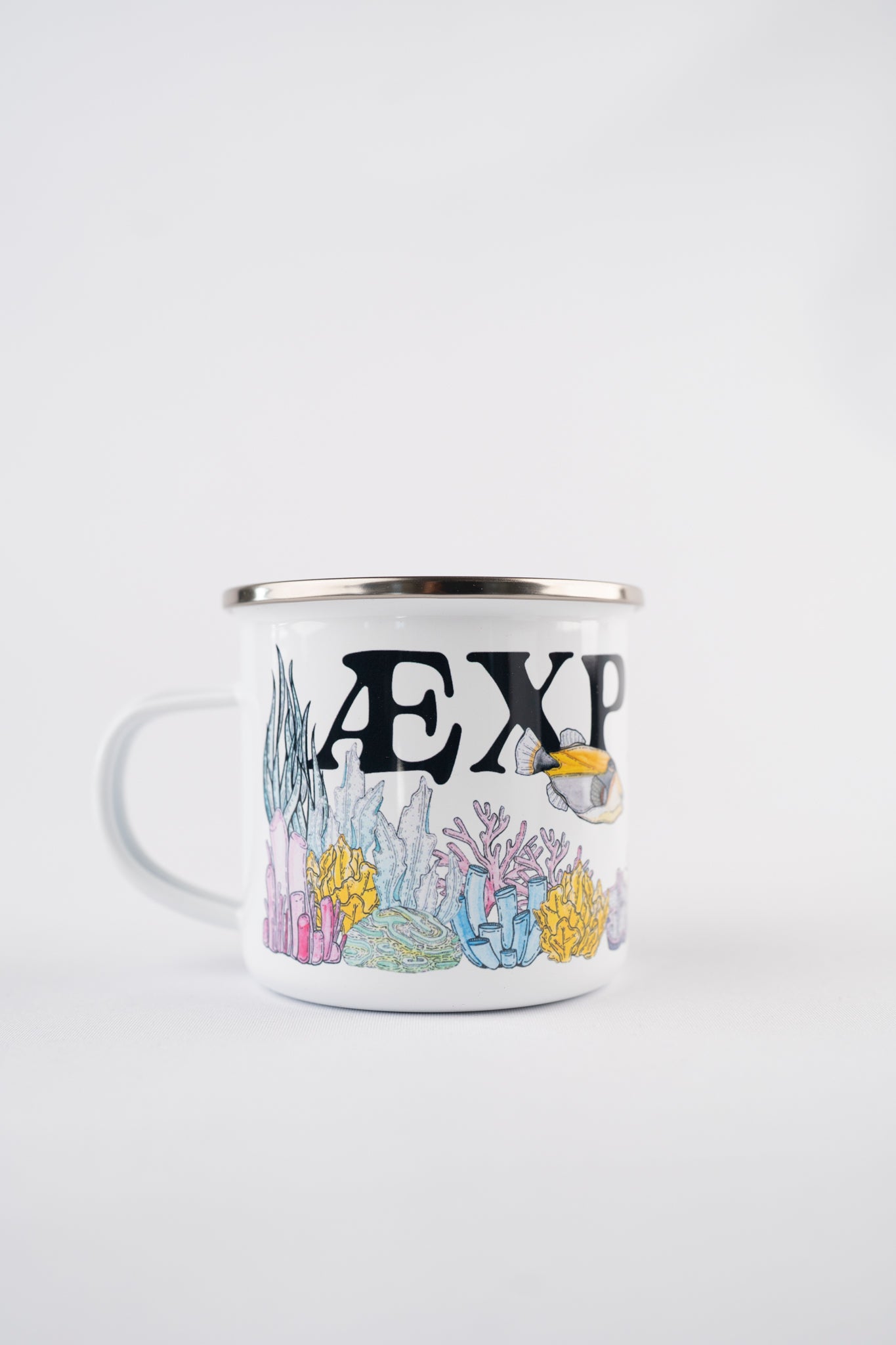 LAKOR Underwater Garden Enamel Mug Mug White