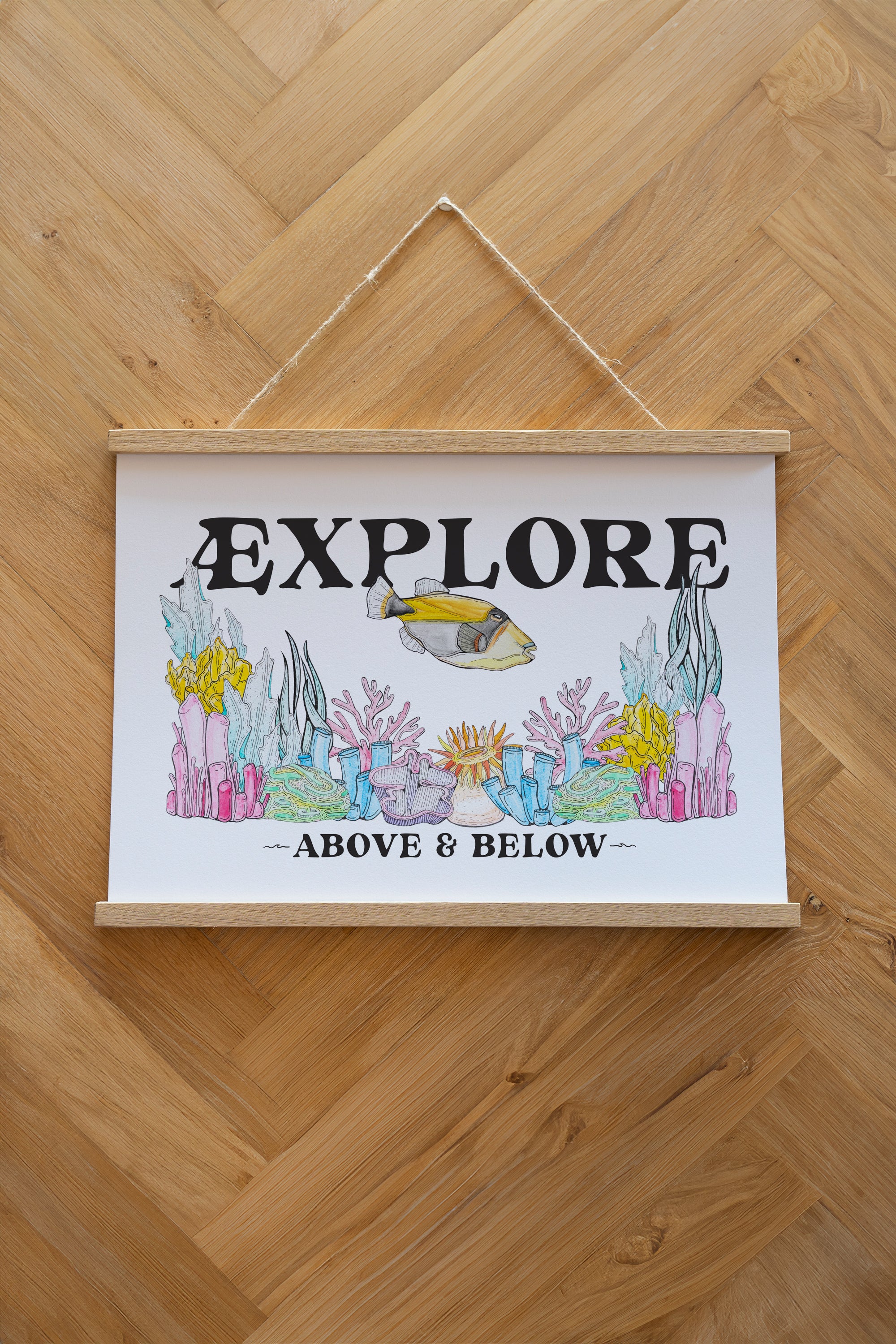 Underwater Garden Poster - White