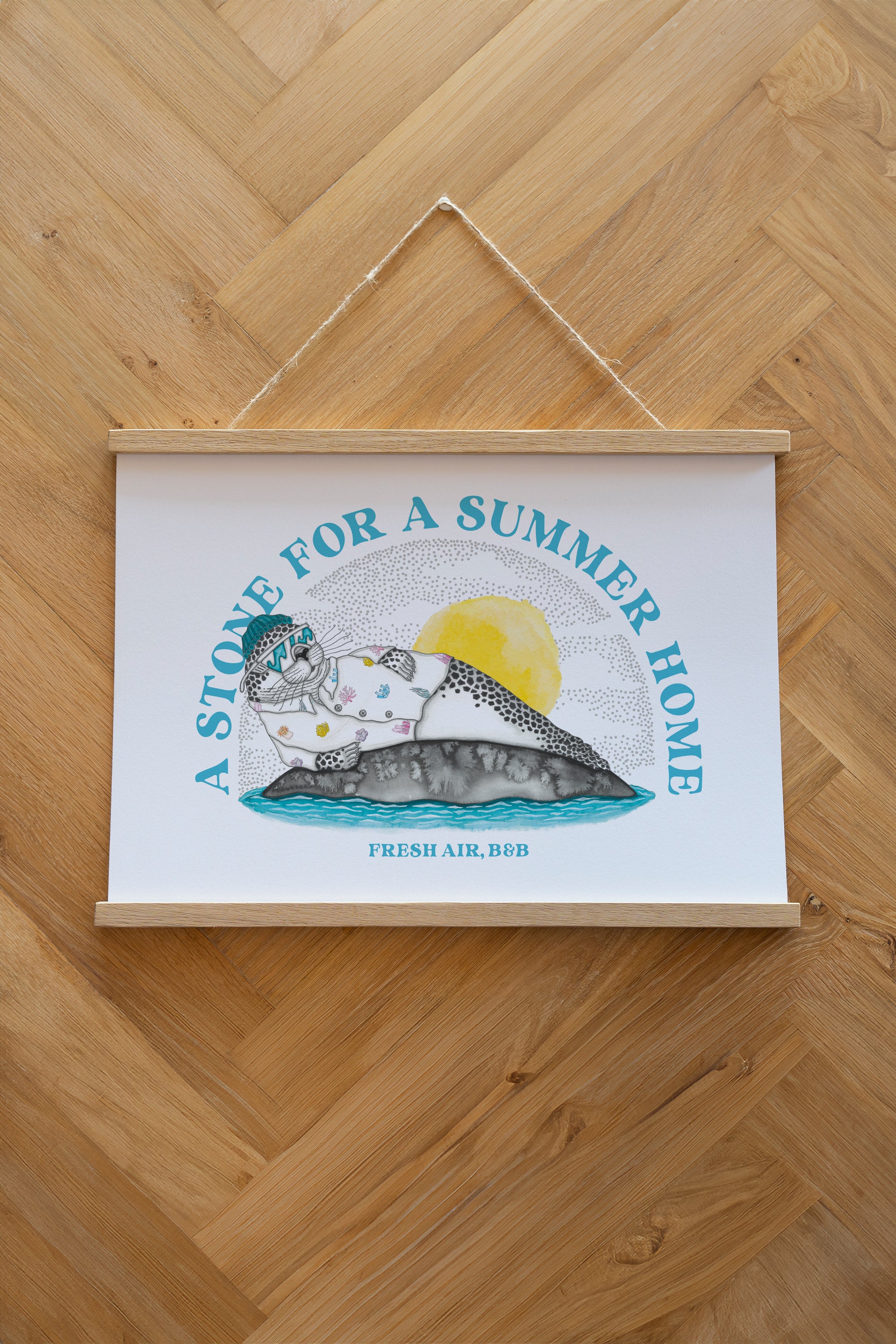 VACATION Stone Poster - White