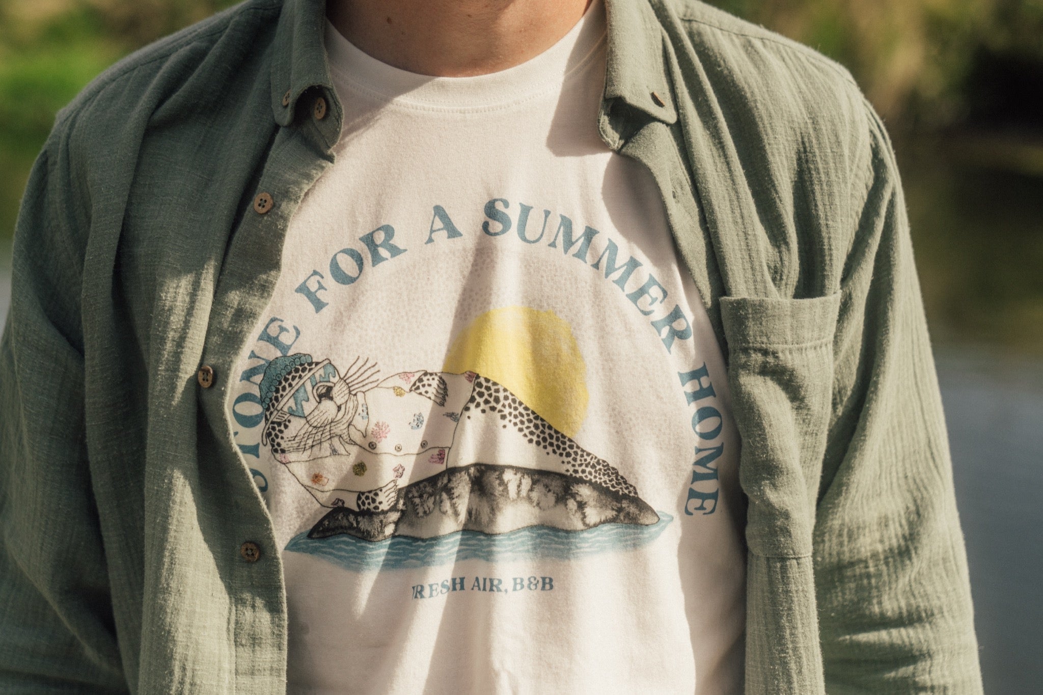 LAKOR VACATION Stone T-shirt T-Shirt Star White