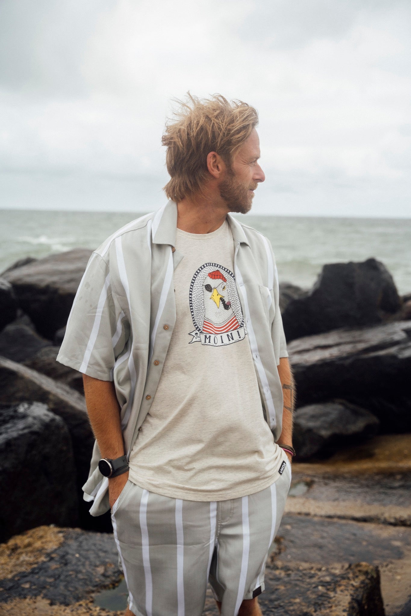 Wide Stripe Shirt - Desert Sage