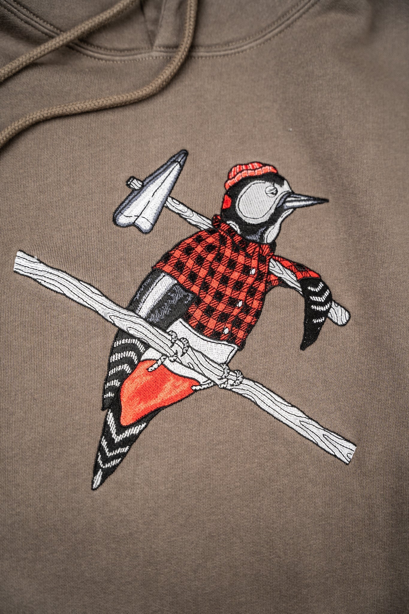 LAKOR Woodpecker Hoodie Sweatshirt Morel
