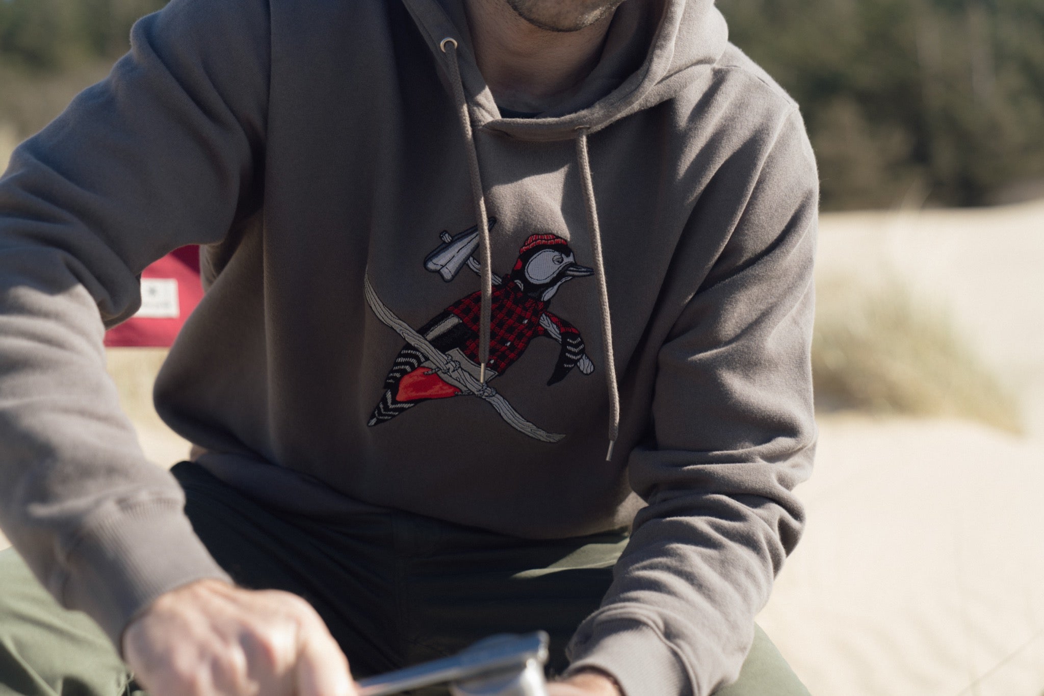 LAKOR Woodpecker Hoodie Sweatshirt Morel