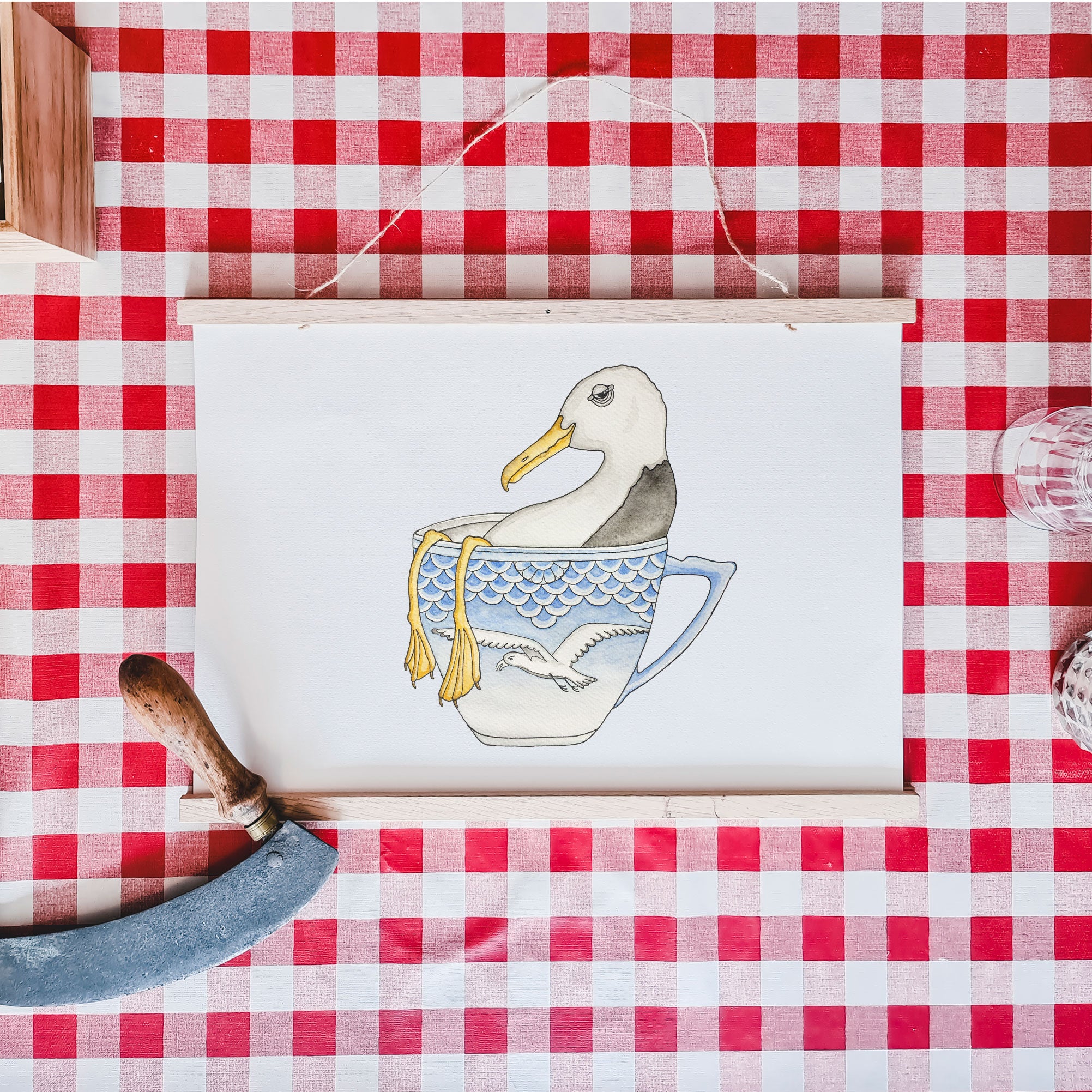 Seagull In A Cup Plakat