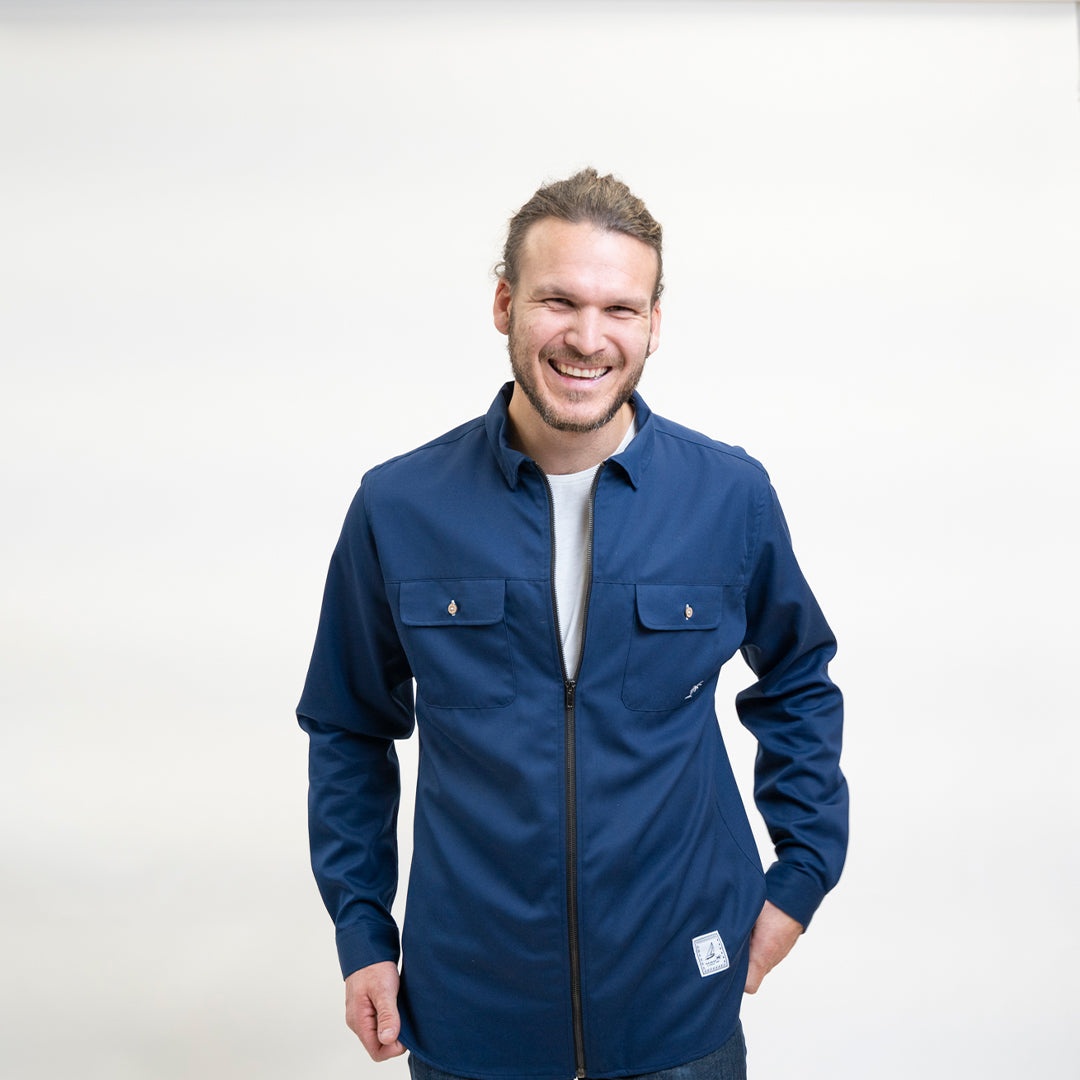 Havana Shirt Jacket (Ocean Depths)